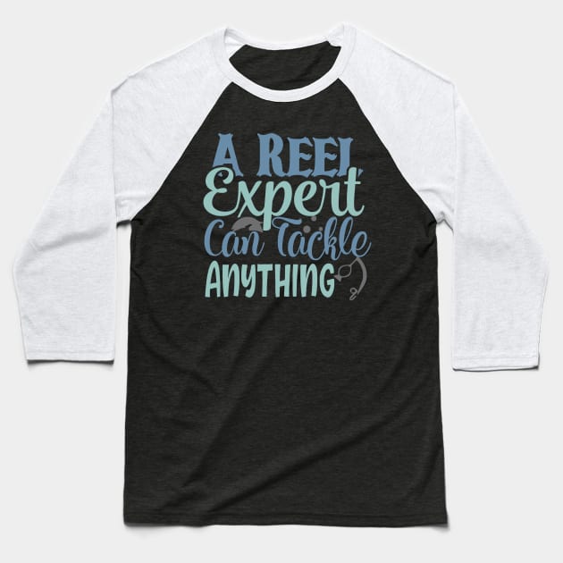 Reel Expert Fishing Baseball T-Shirt by GroveCo